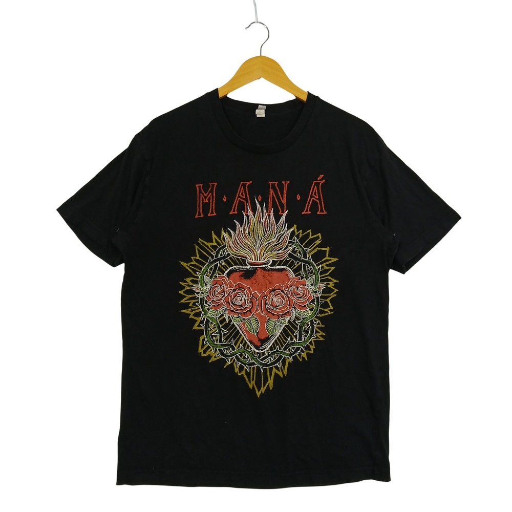 Mana La Residencia Los Angeles 2022 Concert T-Shirt Black Large Sacred Heart